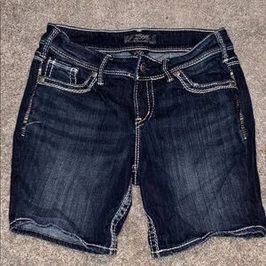 Silver Jeans Dark Indigo Jean Shorts